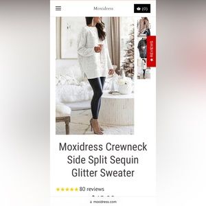 Moxidress Sequin Glitter Sweater